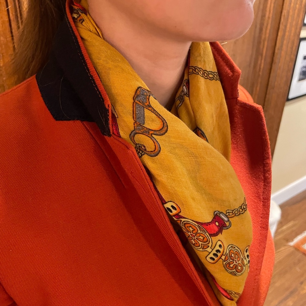 Beautiful equestrian scarf 72”x32”